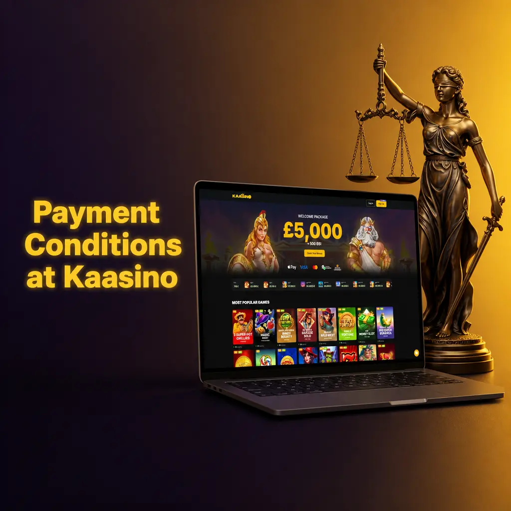 Kaasino payment conditions: KYC verification, matching payment methods, transaction limits, processing times, and bonus wagering rules.